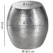Beistelltisch in Silber aus Kompletter Dekotisch: Aluminium - 42cm (H)