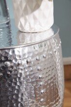 Beistelltisch in Silber aus Kompletter Beistelltisch: Aluminium - 49cm (H)