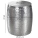 Beistelltisch in Silber aus Kompletter Beistelltisch: Aluminium - 49cm (H)