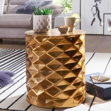 Beistelltisch in Gold aus Kompletter Couchtisch: Aluminium - 48cm (H)