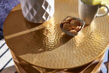 Beistelltisch in Gold aus Kompletter Couchtisch: Aluminium - 48cm (H)