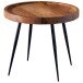Beistelltisch in Braun aus Tischplatte: Sheesham Gestell: Metall - 40cm (H)