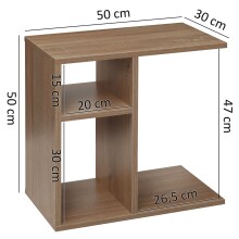 Beistelltisch in Grau - 30x50x50cm (LxBxH)