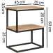 Beistelltisch in Braun - 30x45x60 (LxBxH)