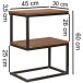 Beistelltisch in Braun - 30x45x60 (LxBxH)