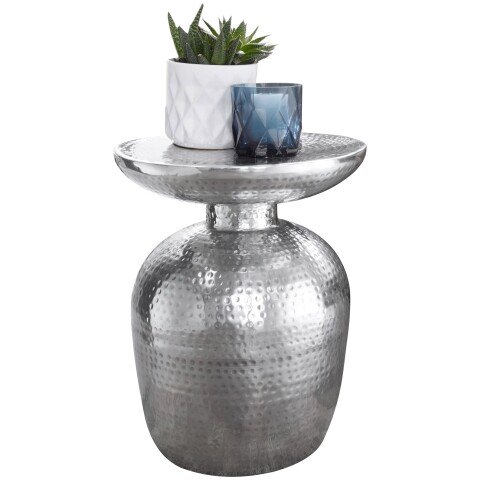 Beistelltisch in Silber aus Kompletter Anstelltisch: Aluminium - 46cm (H)
