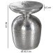 Beistelltisch in Silber aus Kompletter Anstelltisch: Aluminium - 46cm (H)