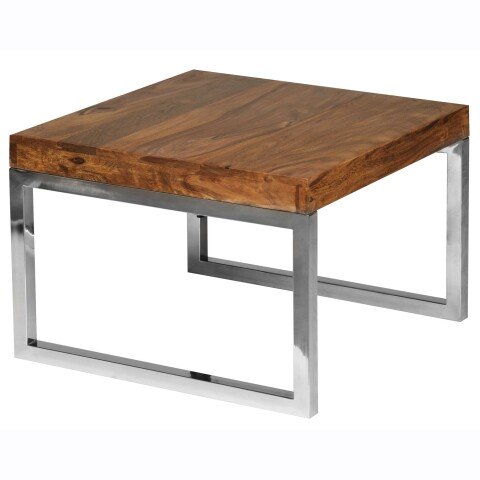 Beistelltisch in Braun aus Sheesham - 60x60x40cm (LxBxH)