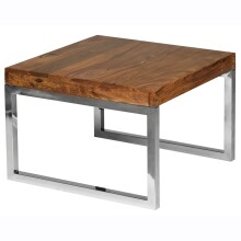 Beistelltisch in Braun aus Sheesham - 60x60x40cm (LxBxH)