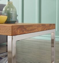 Beistelltisch in Braun aus Sheesham - 60x60x40cm (LxBxH)