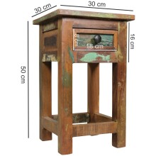 Beistelltisch in Braun - 30x30x50 (LxBxH)