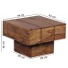 Beistelltisch in Braun - 44x44x30 (LxBxH)