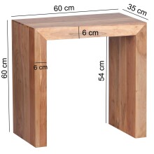 Beistelltisch in Braun - 35x60x60 (LxBxH)