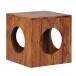 Beistelltisch in Braun aus Massivholz Sheesham - Rosenholz - 35x35x35cm (LxBxH)