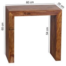 Beistelltisch in Braun - 36x60x60 (LxBxH)