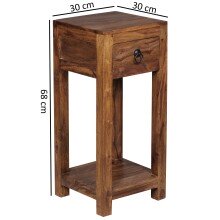 Beistelltisch in Braun - 30x30x68 (LxBxH)