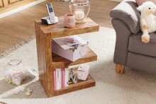 Beistelltisch in Braun aus Sheesham - 30x45x60cm (LxBxH)