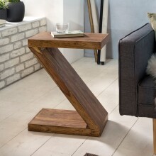 Beistelltisch in Braun aus Sheesham - 30x44x59cm (LxBxH)