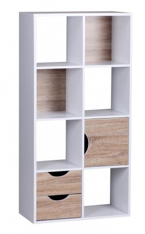 Bücherregal in Weiß - 60x29x120cm (LxBxH)