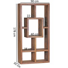 Bücherregal in Braun - 90x35x180 (LxBxH)