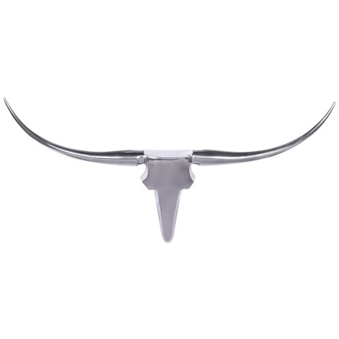 Dekogeweih in Silber aus Geweih: Aluminium - 125x10x60cm (LxBxH)