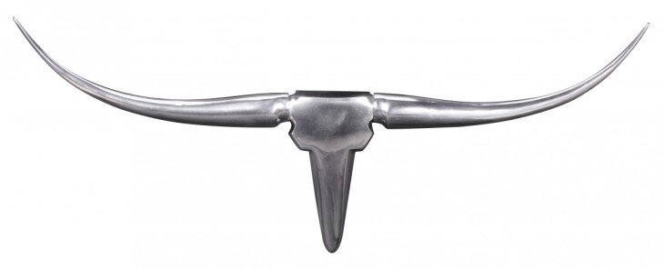 Dekogeweih in Silber aus Aluminium - 74x5x35cm (LxBxH)