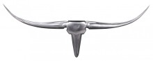 Dekogeweih in Silber aus Aluminium - 74x5x35cm (LxBxH)