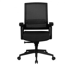 Bürostuhl in Schwarz aus Stoff - 70x65x108cm (LxBxH)