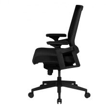 Bürostuhl in Schwarz aus Stoff - 70x65x108cm (LxBxH)