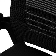 Bürostuhl in Schwarz aus Stoff - 70x65x108cm (LxBxH)