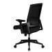 Bürostuhl in Schwarz aus Stoff - 70x65x108cm (LxBxH)