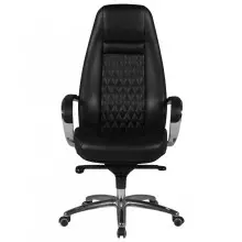Bürostuhl in Schwarz aus Echtes Leder - 70x68x130cm...
