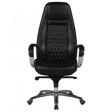 Bürostuhl in Schwarz aus Echtes Leder - 70x68x130cm...