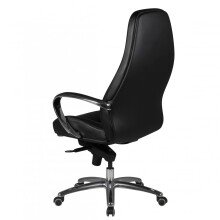 Bürostuhl in Schwarz aus Echtes Leder - 70x68x130cm (LxBxH)