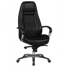 Bürostuhl in Schwarz aus Echtes Leder - 70x68x130cm...