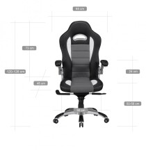 Bürostuhl in Schwarz - 55x65x126cm (LxBxH)