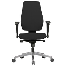 Bürostuhl in Schwarz aus Stoff Fußkreuz:...