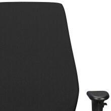 Bürostuhl in Schwarz aus Stoff Fußkreuz: Aluminium - 70x63x119cm (LxBxH)