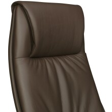 Bürostuhl in Braun aus Echtes Leder - 58x67x125cm (LxBxH)