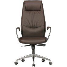 Bürostuhl in Braun aus Echtes Leder - 58x67x125cm (LxBxH)