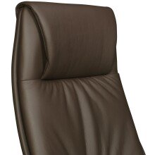 Bürostuhl in Braun aus Echtes Leder - 58x67x125cm (LxBxH)