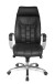 Bürostuhl in Schwarz aus Echtes Leder - 62x66x128cm (LxBxH)