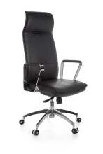 Bürostuhl in Schwarz aus Echtes Leder - 54x61x127cm...