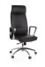 Bürostuhl in Schwarz aus Echtes Leder - 54x61x127cm (LxBxH)