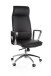 Bürostuhl in Schwarz aus Echtes Leder - 54x61x127cm (LxBxH)