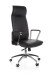 Bürostuhl in Schwarz aus Echtes Leder - 54x61x127cm (LxBxH)