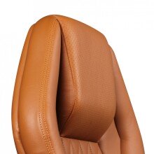Bürostuhl in Braun aus Echtes Leder - 70x67x136cm (LxBxH)