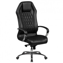 Bürostuhl in Schwarz aus Echtes Leder - 70x67x136cm...