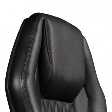 Bürostuhl in Schwarz aus Echtes Leder - 70x67x136cm (LxBxH)
