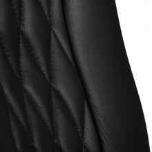 Bürostuhl in Schwarz aus Echtes Leder - 70x67x136cm (LxBxH)